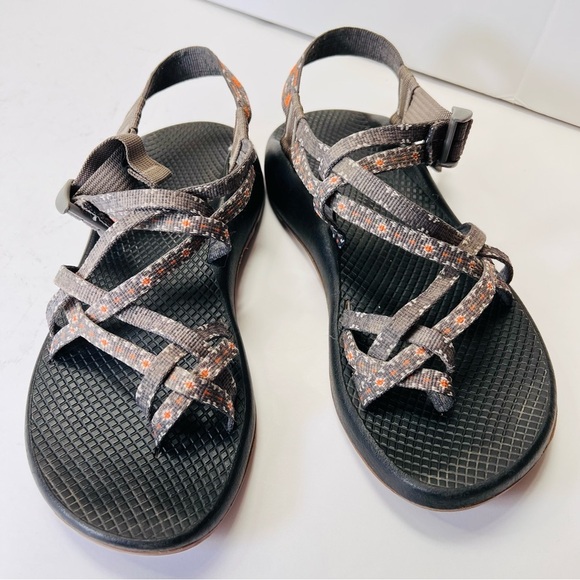 CHACO ZX/2 GRAY ORANGE TOE SPORTS SANDALS SIZE 9 EUC - Picture 2 of 11